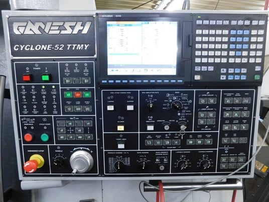 Ganesh #Cyclone-52TTMY, 8-Axis CNC Lathe, 5.94" X, 17.32" Z, 14.9" swing over bed, 36" between centers, 7.48" - Image 5