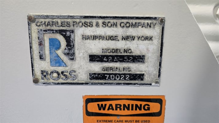 56 cu.ft. Roos #42A-52, Stainless Steel ribbon blender, 20 HP, TEFC, Fr.256T - Image 9