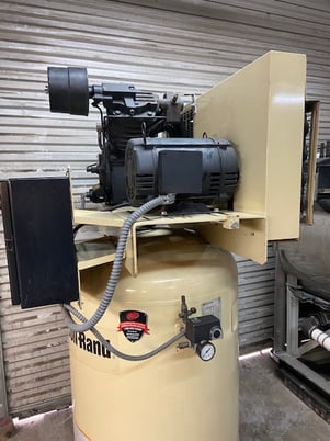 35.8 cfm, 175 psi, Ingersoll-Rand #T-30, vertical air compressor, 10 HP, 120 gallon tank, all the extras - Image 4