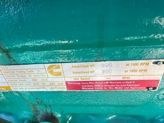 600 KW Onan, Cummins #VTA-28-G5, diesel generator set, open skid, 277/480 Volts, 225 hours, 2001 - Image 8