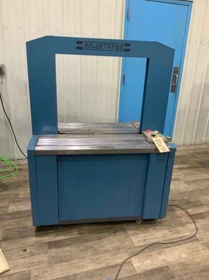 Midstates Midstates Delta #1181, strapping machine, 28.5" x 24.5" opening, 34" x 26" table area, 1/5 HP, 1992 - Image 1