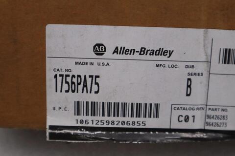 Allen-Bradley 1756-PA75 SER B PLC ControlLogix AC Power Supply AB 1756PA75 New - Image 3