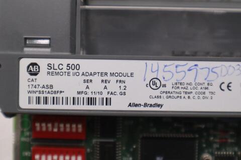 Allen-Bradley 1747-ASB Allen Bradley SLC 500 RIO Remote I/O Adapter STOCK 5358 - Image 2
