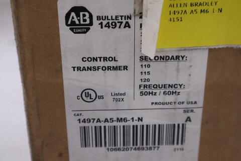 Allen-Bradley bradley 1497a-a5-m6-1-n control circuit transformer stock 5200cc - Image 1