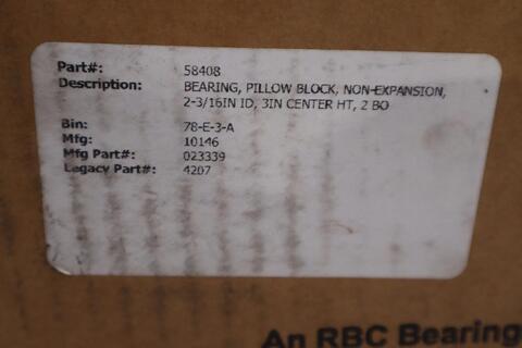 Dodge 023339 P2B-DI-203R Double Interlock Pillow Block Bearing Unit STOCK 5224CC - Image 2