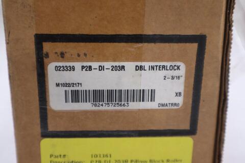 Dodge 023339 P2B-DI-203R Double Interlock Pillow Block Bearing Unit STOCK 5224CC - Image 3