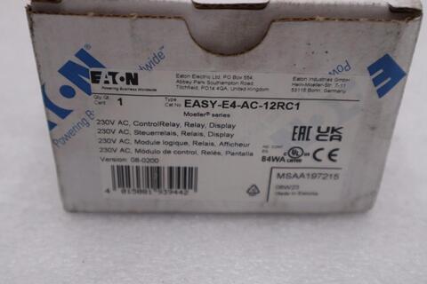 NEW OPEN BOX EATON MOELLER SERIES EASY-E4-AC-12RC1 Control Relay STK K-3965CC - Image 2