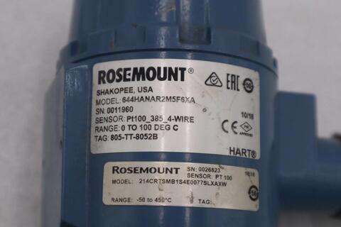 Rosemount 214C Temperature Sensor 214CRTSMB1S4E0077SLXAXW -50 TO 450 C #H1918 - Image 1