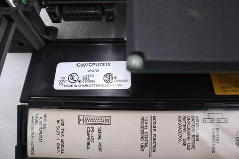 General Electric fanuc central ic697cpu731x processor unit cpu 731 #l-232 - Image 3