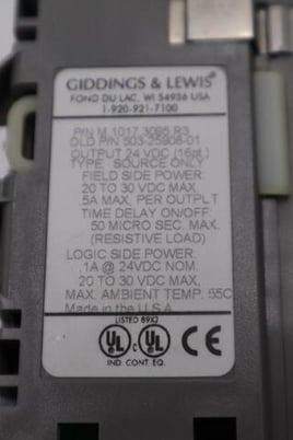 DANAHER MOTION M.1017.3095 R3 / M10173095 R3 GIDDINGS & LEWIS MODULE #6023 - Image 3
