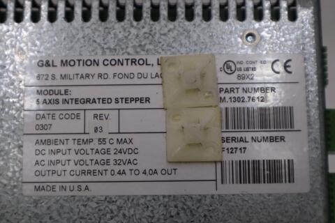 G & L MOTION CONTROL M.1302.7612 5-Axis Integrated Stepper 32Vac STOCK 6021 - Image 2