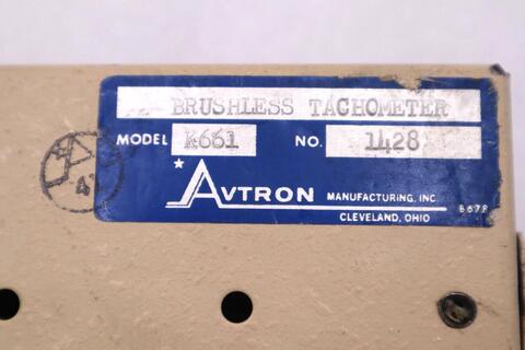 Avtron k661 brushless tachometer stock #2293 - Image 5