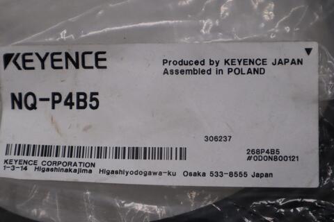 Keyence NQ-P4B5 M8 female loose wire power supply cable 5 m - STOCK 1868CC - Image 1