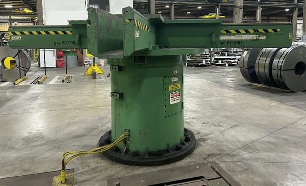 60000 lb. Red Bud, 4 Arm Entry Turnstile, 42" arms, C hook channels - Image 1