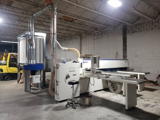 SCMI Gabbiani #P75, Beam Saw, 130"/150"/170" cuts, 70mm 2.76" blade projection, 197 FPM, w/ Dust Collector - Image 5