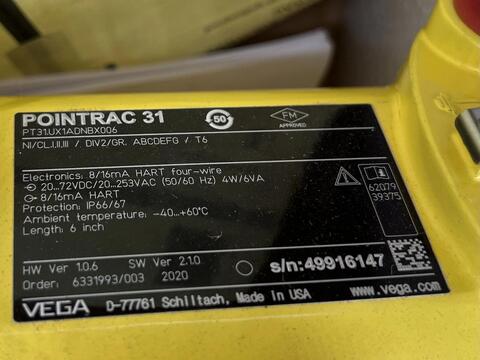 Vega pt31.ux1adnbx006 pointrac 31 transmitter new in box stock 3360 - Image 2