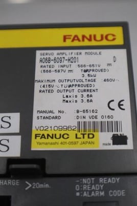 Fanuc a06b-6097-h201 servo amplifier stock 113b - Image 2