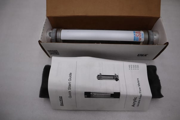 Blue-white F-40750LN-12 Variable Area Flow Meter - STOCK 5637CC - Image 1