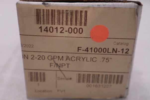 Blue-white F-40750LN-12 Variable Area Flow Meter - STOCK 5637CC - Image 2