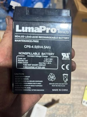 New open box lumapro 48h470 sealed lead acid rechargeable battery k-759cc - Image 1