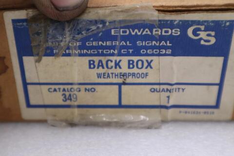 NEW OPEN BOX Edwards 349 Die Cast Weatherproof Back Box STOCK 1880CC - Image 3