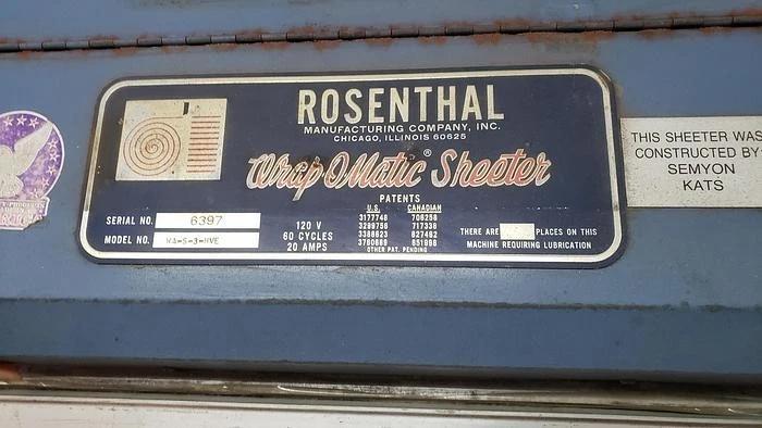 36" rosenthal sheeter model wa-5-3hve - Image 5