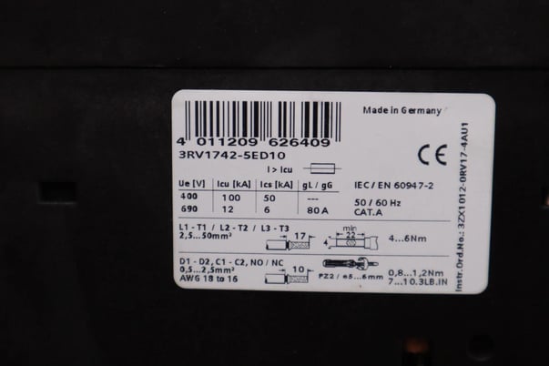 Siemens 3RV1742-5ED10 Circuit Breaker 30AMP STOCK H1428 - Image 2