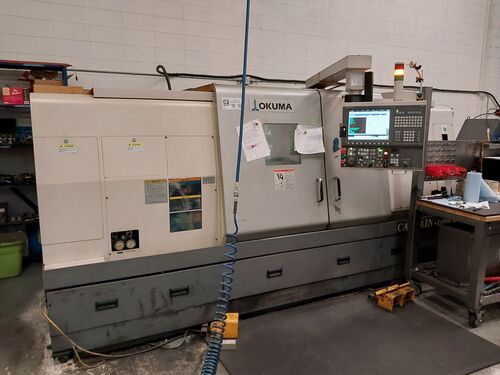 Okuma #Captain-L470M/1250, CNC turning center, 24.4" swing, 15" chuck, 4" bar, 16.53" dia., 49.21" lgth - Image 1