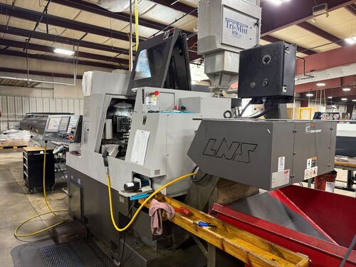 Tsugami #B0386III, CNC swiss lathe, 1.5" capacity, 10 HP, 6000 RPM, 8-Axis, Fanuc 32I-B, 12' FMB Turbo 5-55 - Image 1