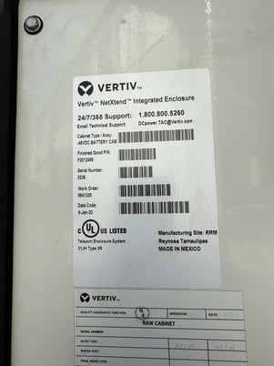 Vertiv #F2012495, battery cabinet, -48 VDC, in stock - Image 3
