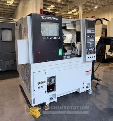 Takisawa #TCC-2000L3, CNC lathe, 16.5" swing, 8" chuck, 3-jaw, 2" bar, 8.86"dia., 11.85"lgth, Fanuc Oi-TD - Image 1