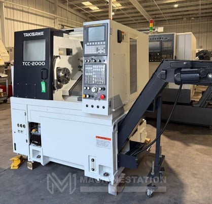 Takisawa #TCC-2000L3, CNC lathe, 16.5" swing, 8" chuck, 3-jaw, 2" bar, 8.86"dia., 11.85"lgth, Fanuc Oi-TD - Image 2