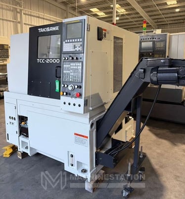 Takisawa #TCC-2000L3, CNC lathe, 16.5" swing, 8" chuck, 3-jaw, 2" bar, 8.86"dia., 11.85"lgth, Fanuc Oi-TD - Image 3