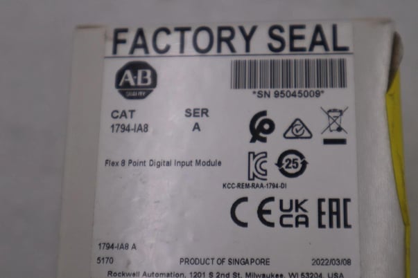 New SEALED Allen-Bradley 1794-IA8 Flex 8 Point Input Module 1794IA8 #G842A - Image 2