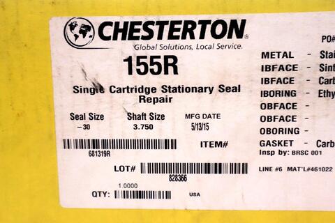 Chesterton 155r single cartridge stationary seal repair size -30 stock #3493 - Image 1