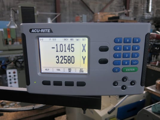 Bridgeport #Series-1, vertical mill, 2 HP, 9" x 42" table, AcuRite 2-Axis digital read out - Image 3