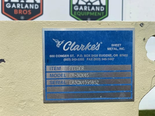 Clarke's #ER-30X45, Rotary Airlock Feeder - Image 2