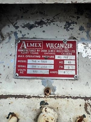 Shaw Almex #TW8-78DR, Conveyor Belt Vulcanizer, 480 VaC, 40 PSI - Image 2