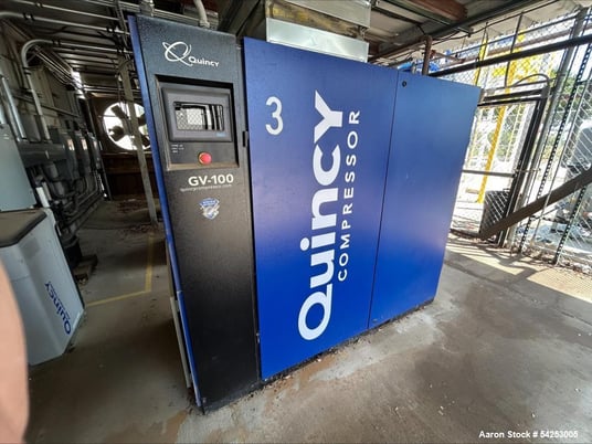 Quincy #QGV-100, rotary screw air compressor, 100 HP, VSD, 460 V., Badger PXE Control, sound attenuated - Image 1
