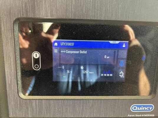 Quincy #QGV-100, rotary screw air compressor, 100 HP, VSD, 460 V., Badger PXE Control, sound attenuated - Image 4