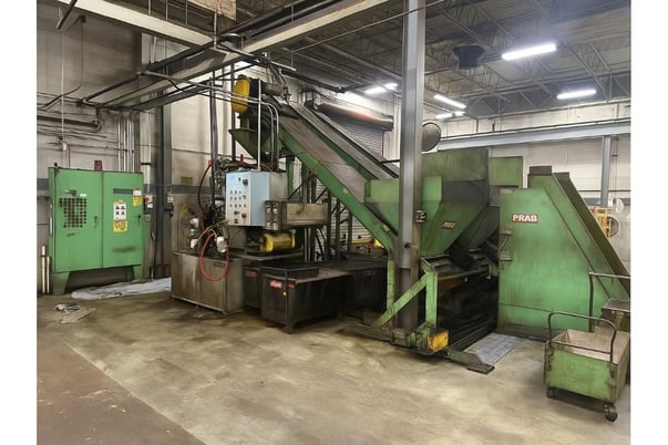 Prab, 48" continuous chip process, hydraulic dump hopper, chip blower - Image 1
