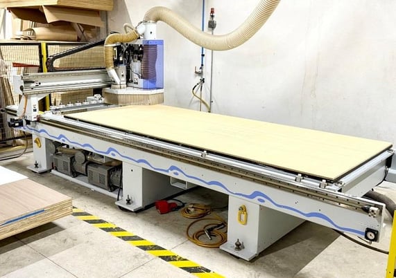 Weeke #Vantech-512, flat table machine, 5' x12'tbl., 156.7" X, 61" Y, 9.6" Z, 9 ATC, 2014 - Image 3