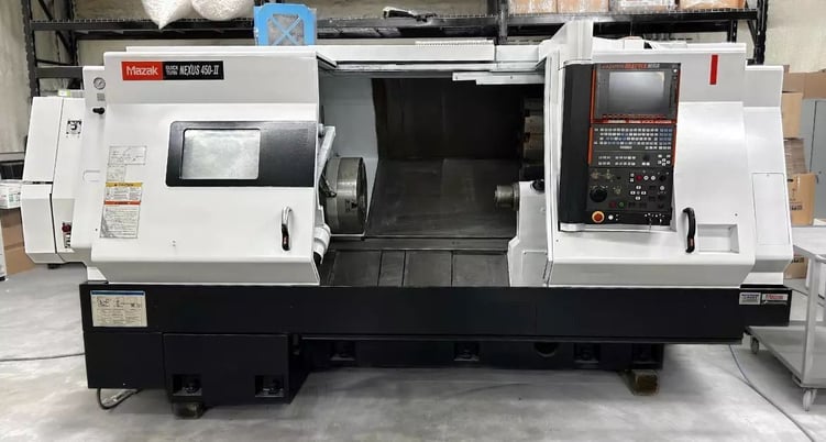 Mazak #Nexus-Quick-Turn-450-II, 2-Axis CNC Lathe, 33.2" swing, 22.83" max. cutting diameter, 40" between - Image 1
