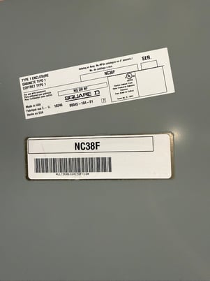 225 Amp. Square D, NC38F, Type 1 Enclosure, 3-Phase, 4-Wire, 240 V.AC 48 V.DC w/ misc. breakers - Image 3