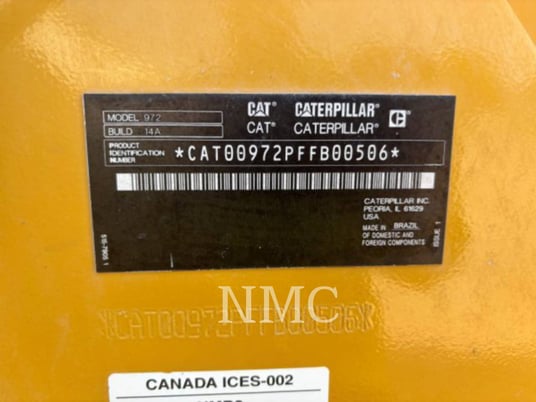 Cat 972-14, Wheel Loader, 1423 hours, S/N: FFB00506, 2020 - Image 6