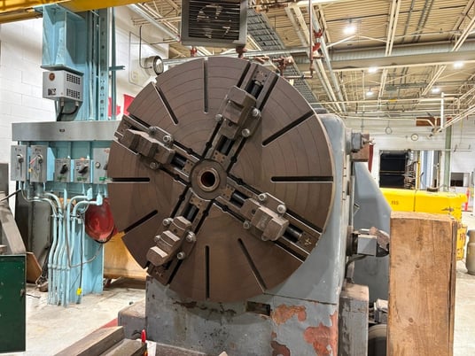 48" x 360" Leopoldo Pontiggia, engine lathe, 46" chuck, manual gearbox - Image 7