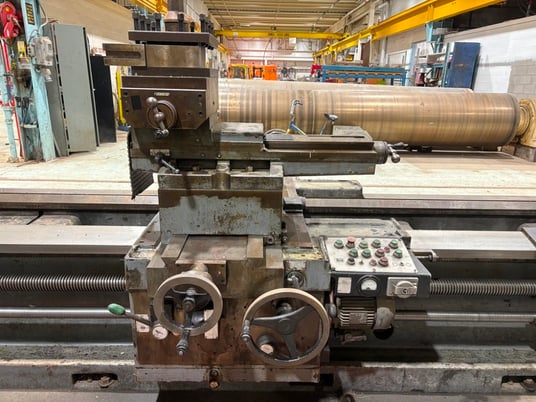 48" x 360" Leopoldo Pontiggia, engine lathe, 46" chuck, manual gearbox - Image 3