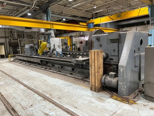 48" x 360" Leopoldo Pontiggia, engine lathe, 46" chuck, manual gearbox - Image 2