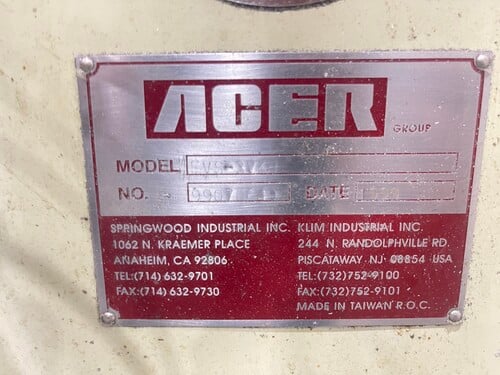 Acer #EVS-3VKH, vertical knee mill, 10" x50"table - Image 8