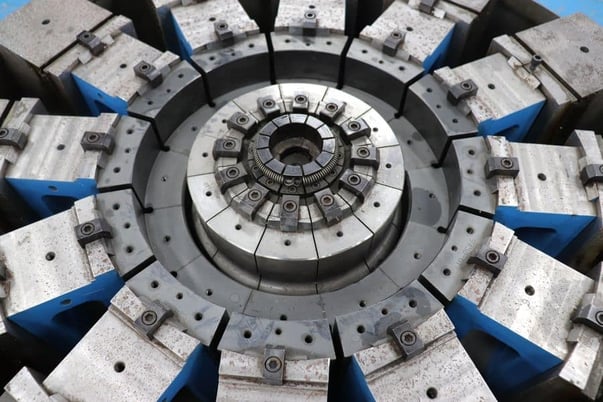 Grotnes #14-HE-300-12, 30" 12-jaw hydraulic ring expander, touch screen pedestal Control, 2011 - Image 4